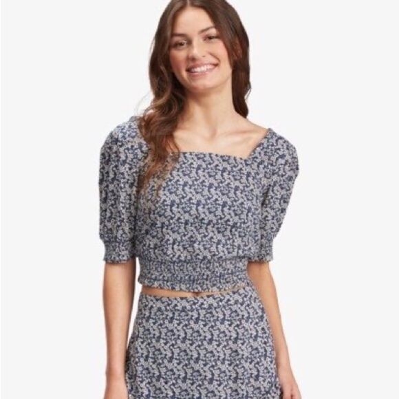 Roxy NWT Million Waves Again Floral Off the Shoulder Blouse SIZE XL - Picture 1 of 8